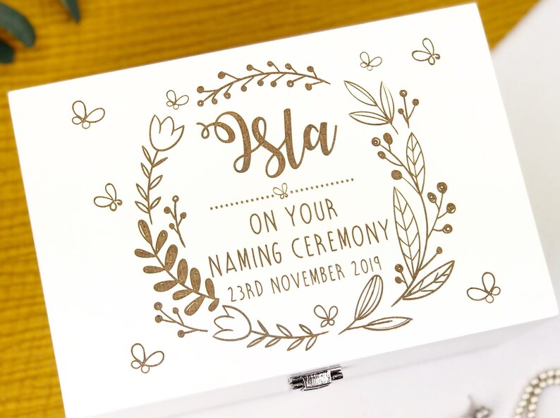 Naming Ceremony Gift Personalised Jewellery Box Jewerly Box Etsy