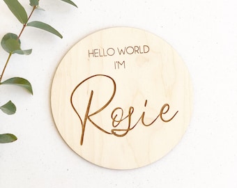Birth announcement sign, Name announcement sign, Wooden name sign, Wooden name plaque, Baby name sign, Hospital name sign