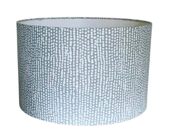Handmade Fabric Lampshade 'Rainfall' in Grey by Studio G