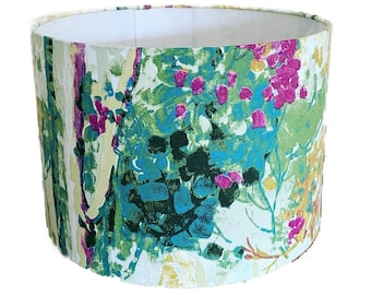 New! Handmade Fabric Lampshade. Silver Birch Tree by Prestigious Textiles in Orchid
