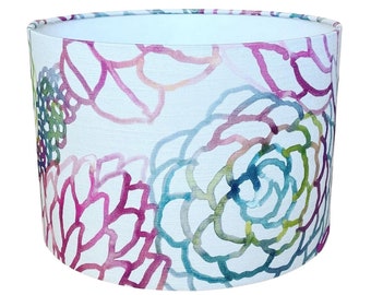 Handmade Fabric Lampshade. 'Althorpe' by Voyage in 'Sorbet' colourway.