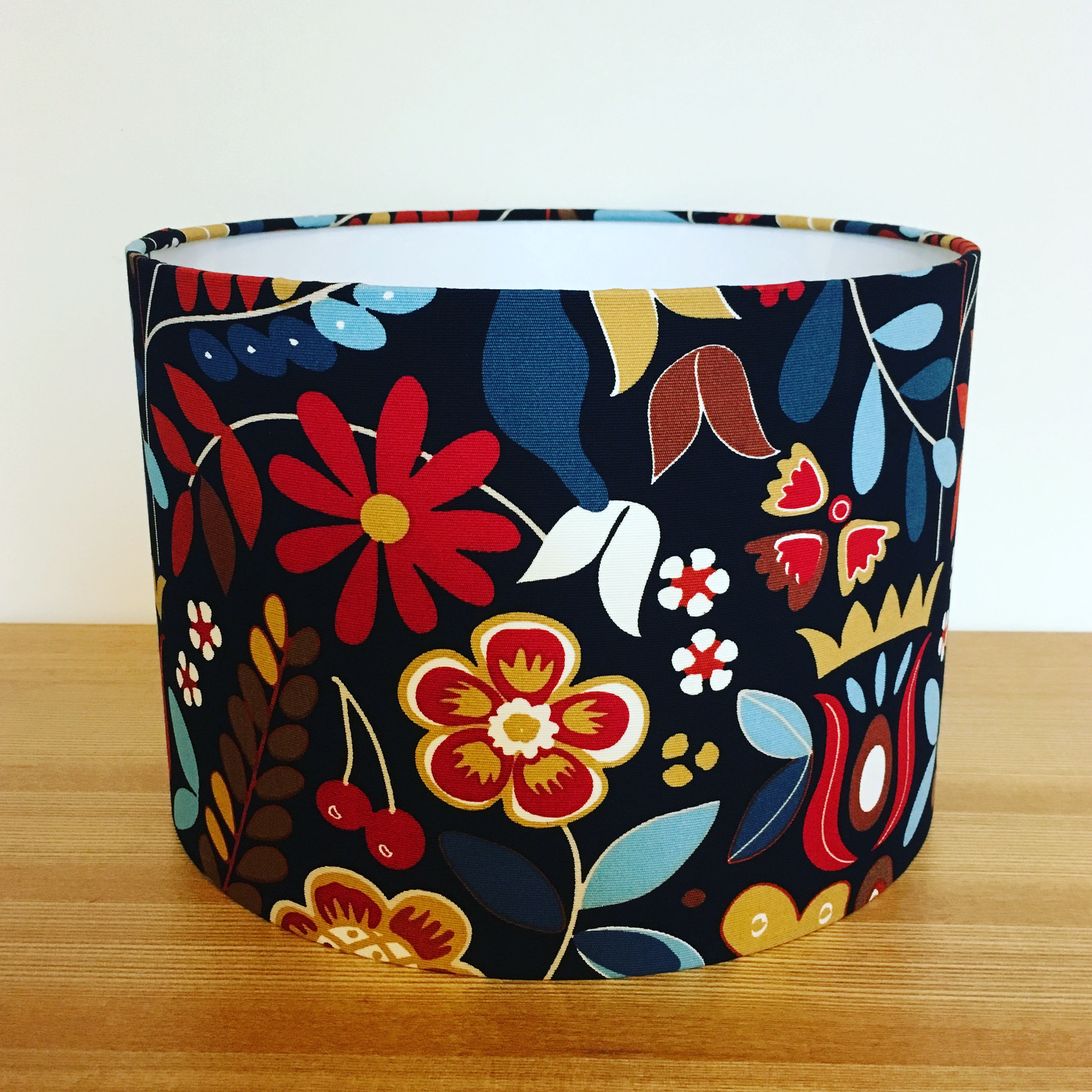 Handmade Fabric Lampshade Scandi Flowers Ikea TigerĂ–ga