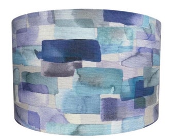New! Handmade Fabric Lampshade. Kampala 'by Voyage, in 'Indigo' colourway