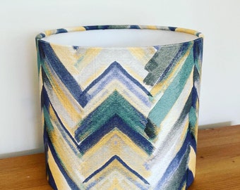 Handmade Fabric Lampshade.  ‘Chloe' in ’Denim’ by Chess Fabrics