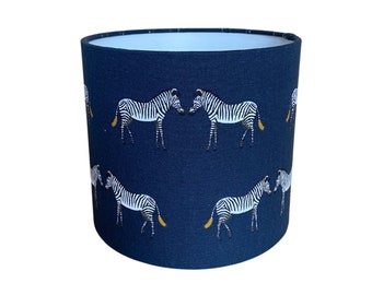Handmade Fabric Lampshade, Sophie Allport - Zebra Fabric