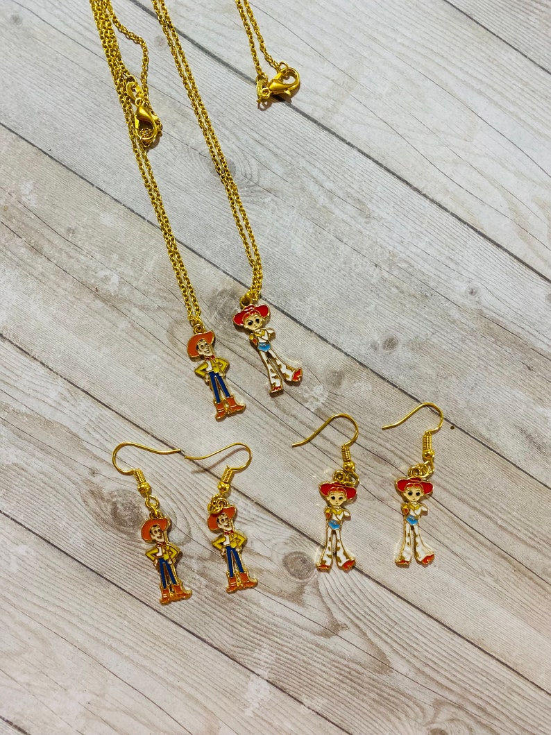 Woody Jessie Toy Story Characters Necklaces and Earrings Etsy
