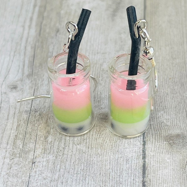 Boba earrings bubble tea fruit tea earrings novelty fun earrings