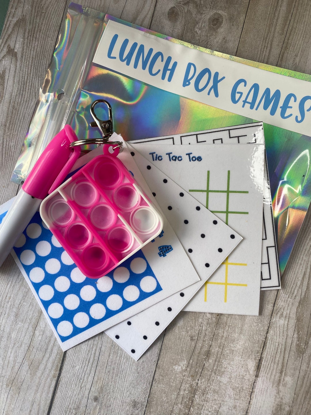 Lunch Box Games for Kids Backpack Games Downtime, Wipe off Pen and