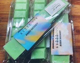 CASH MONEY- STRONG Scented Snap Bar Wax Melts  3 pack