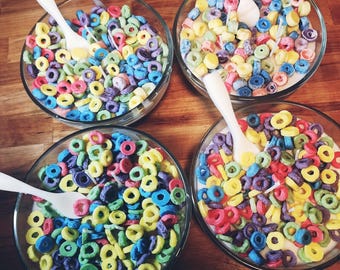 Fruit Loops Cereal Bowl Candle / Wax Melt Set Large