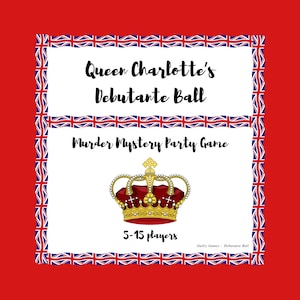 Queen Charlotte&#39;s Debutante Ball Murder Mystery Party Game - digital files delivered via email, Bridgerton Inspired Game