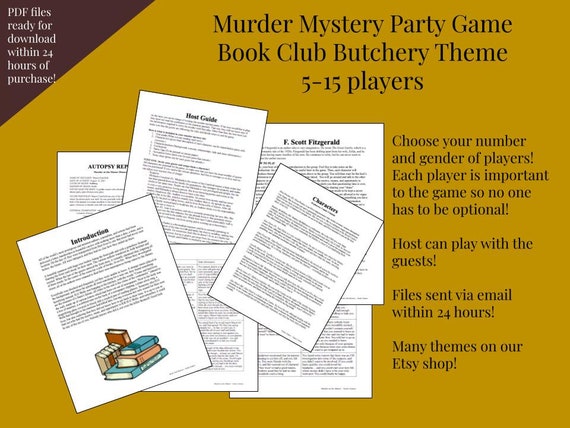 Book Club Butchery Murder Mystery Game – Guilty Games