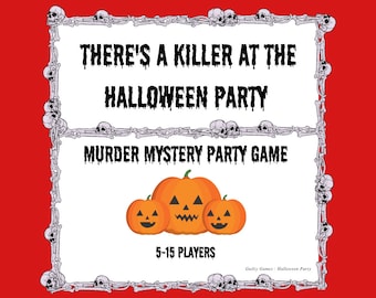 Halloween Party Homicide Murder Mystery Party Game — digital files delivered via email