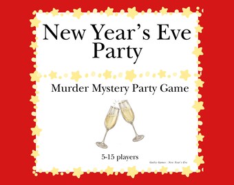 New Year's Eve Murder Mystery Party Game - digital files delivered within 24 hours via email