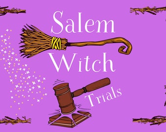 Slaying at the Salem Witch Trials Murder Mystery Party Game - digital files delivered via email