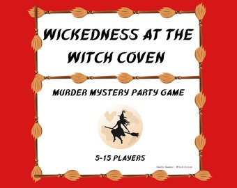 Witch Coven Murder Mystery Party Game - digital files delivered via email