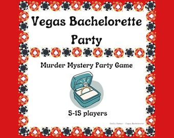 Vegas-Themed Bachelorette Party Murder Mystery Party Game - digital files delivered via email