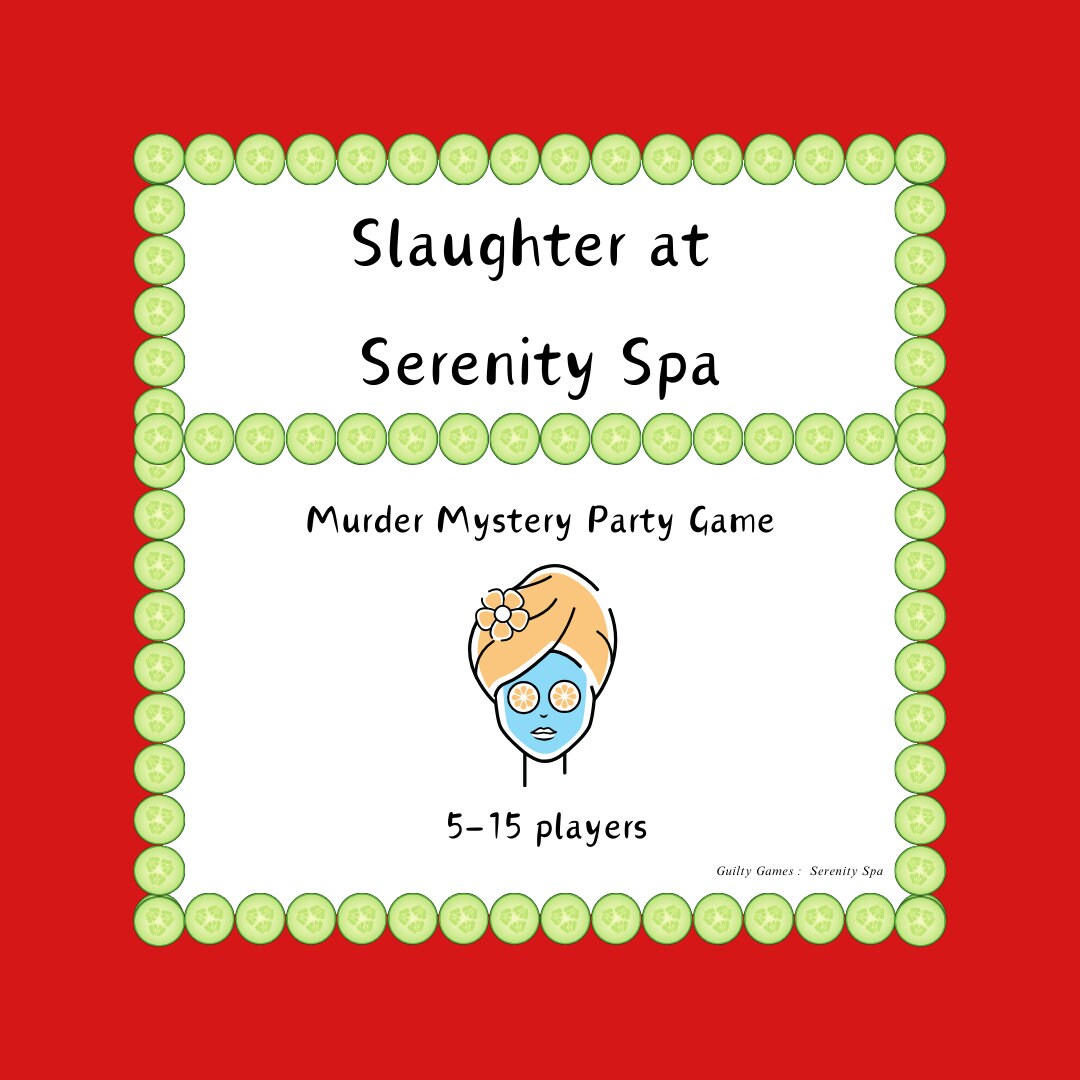 Serenity Spa Day Murder Mystery Party Game - Digital Files Delivered ...