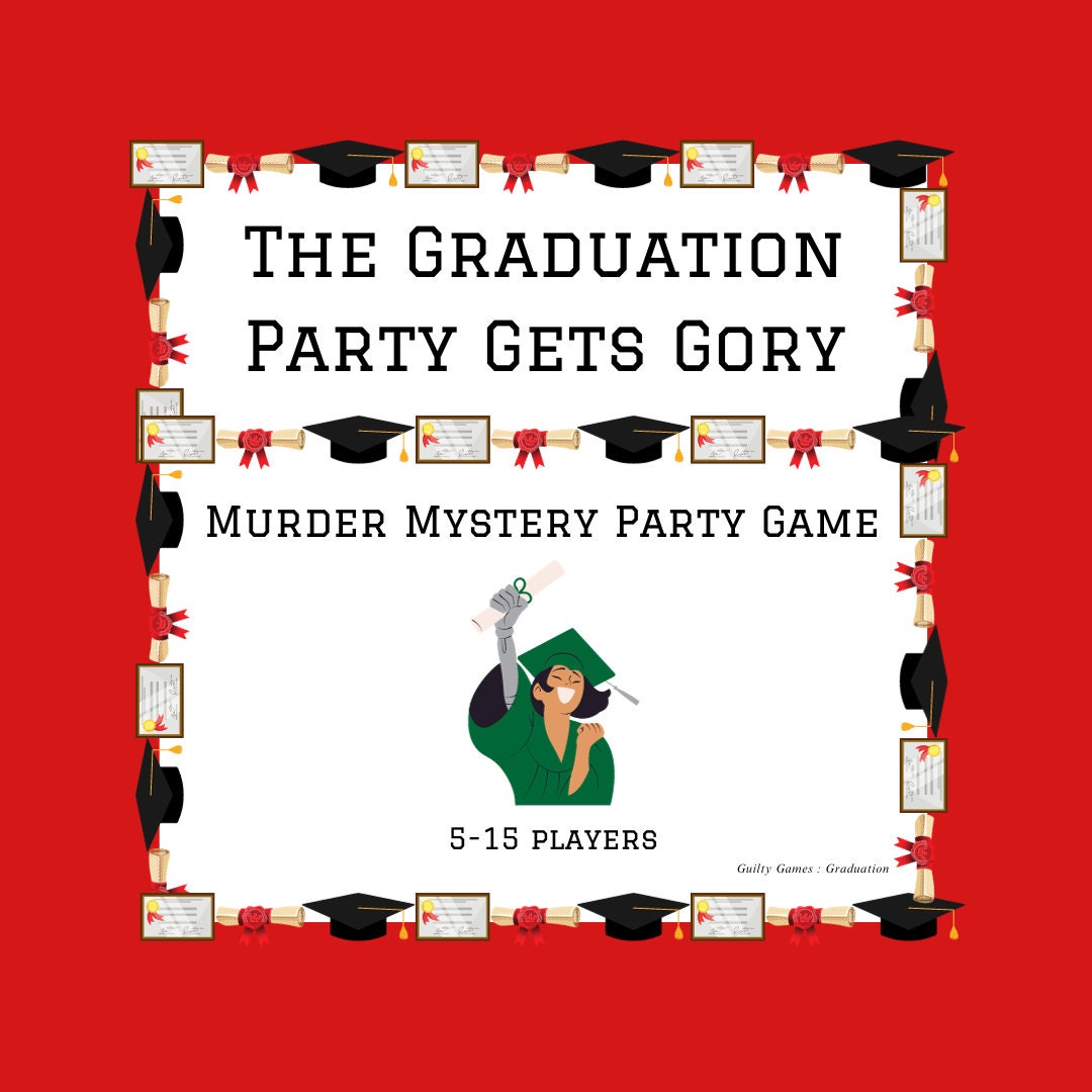 A Graduation to Die For Murder Mystery Game Kit - Themed Party Fun