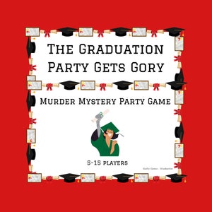 Graduation Murder Mystery Party Game - digital files delivered via email