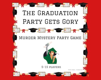 Graduation Murder Mystery Party Game - digital files delivered via email