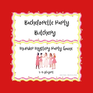 Bachelorette Party Murder Mystery Party Game - digital files delivered via email