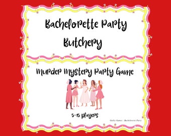 Bachelorette Party Murder Mystery Party Game - digital files delivered via email