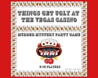 Murder at the Vegas Casino Murder Mystery Game - digital files delivered via email