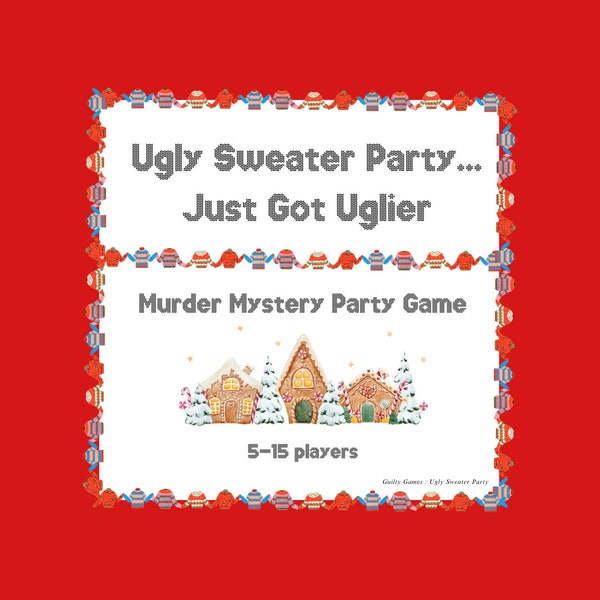 Ugly Sweater Party Murder Mystery Party Game - digital files delivered via email