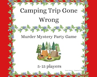 Camping Trip Campfire Scouts Murder Mystery Party Game - digital files delivered via email within 24 hours, Troop Game for Girls or Boys