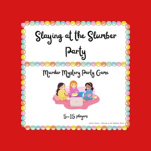 Slaying at the Slumber Party Murder Mystery Party Game - digital files delivered via email