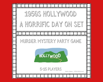 1950s Hollywood Murder Mystery Game - digital files delivered via email