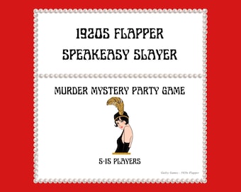 1920s Flapper Murder Mystery Party Game - digital files delivered via email