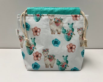 Alpacas Medium Drawstring Bag