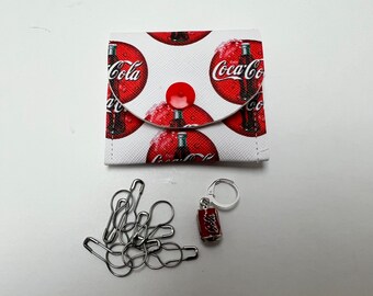 Red Pop Pouch & Stitch Markers