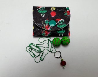 Mean One Pouch, Stitch marker, & Needle Stops