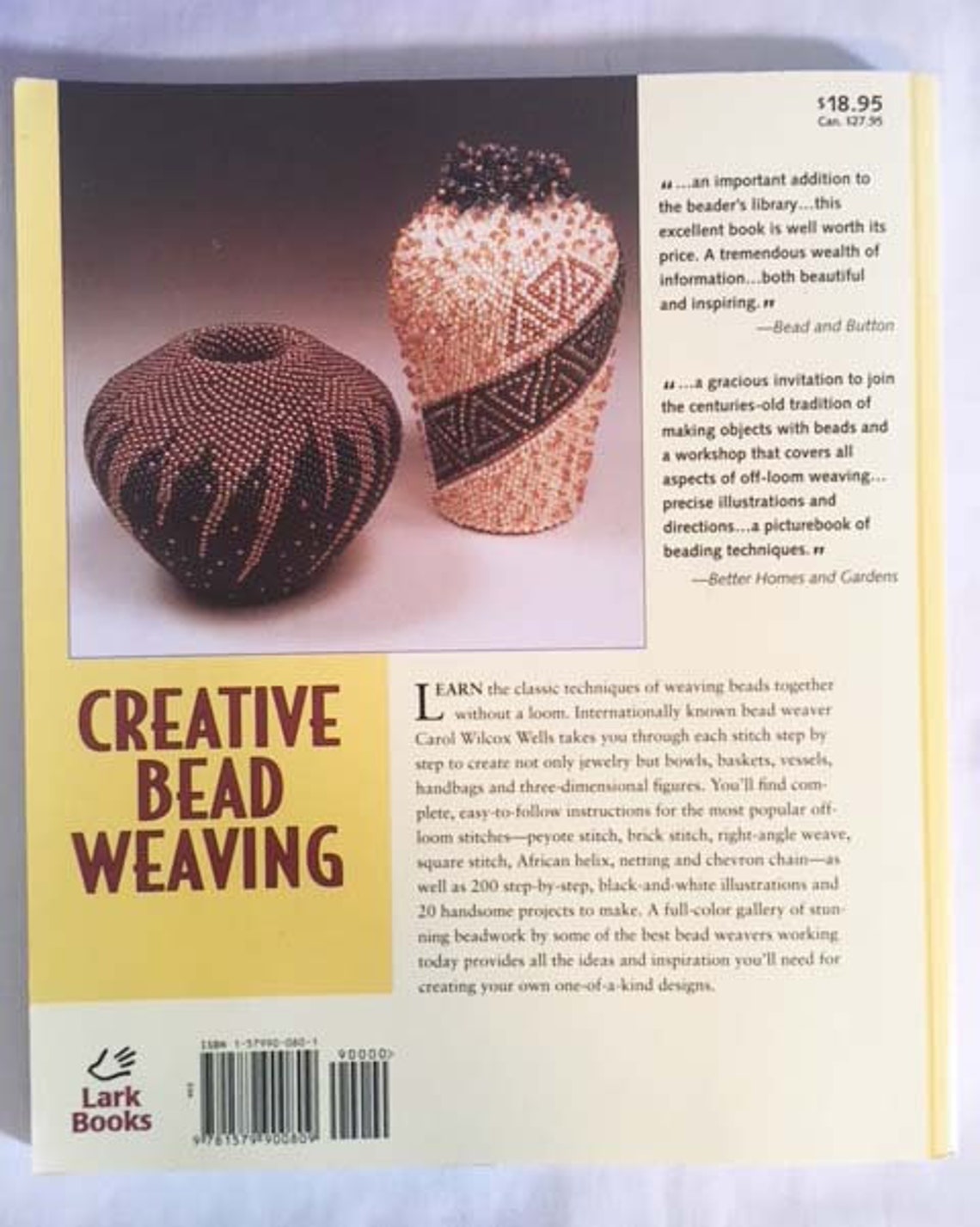 Creative Bead Weaving by Carol Wilcox Wells Softcover 144 Etsy