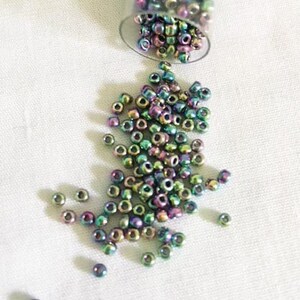 Carnival Metallic Iris 11/0 Seed Beads, Beaded Jewelry, Tiny Beads, Pastel Colors, 6" Tube, Jewelry Supplies