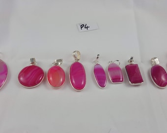 Pink Agate Gemstone,Designer,925 Sterling Silver Jewellery,Gifts For Women.Gift Idea,Women's Jewellery.Girls charm