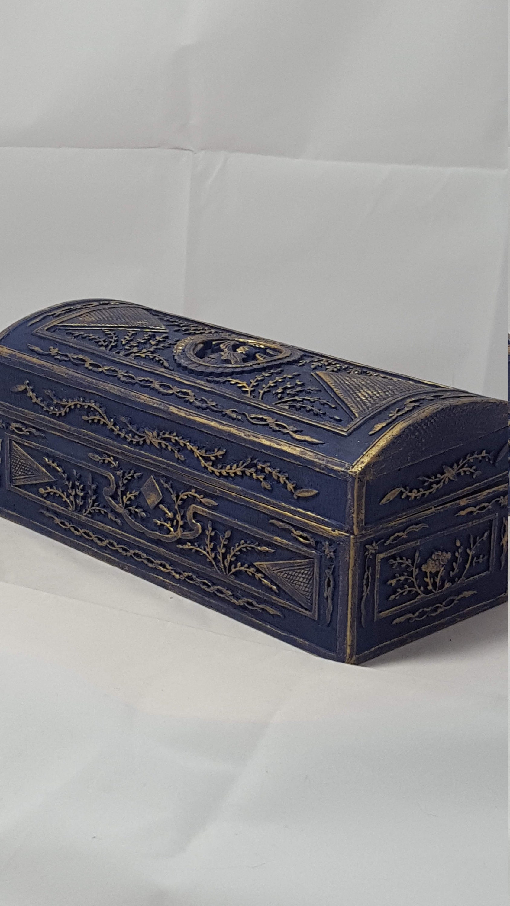 Sewing Box Wooden Box Carved Box Trinket Box Jewelry Box 