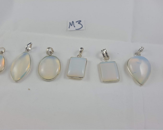 White opal glass Moonstone Pendant,Designer ,925 Sterling Silver Jewellery,Gifts For Women.Gift Idea,Women's Jewellery.Girls charm