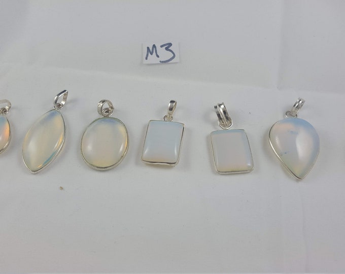 White opal glass Moonstone Pendant,Designer ,925 Sterling Silver Jewellery,Gifts For Women.Gift Idea,Women's Jewellery.Girls charm