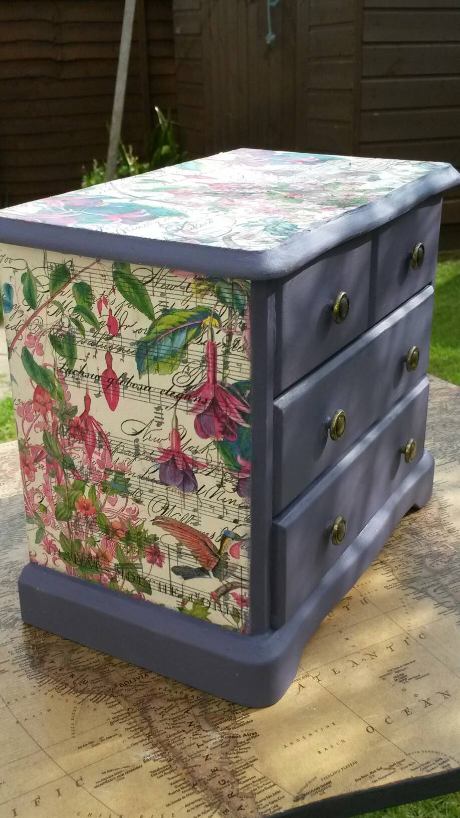 Jewelry Box Mini Chest Drawers Shabby Chic Jewellery Box Oriental