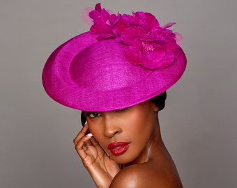 Blossom - Cerise Pink Fascinator.  Ideal for Royal Ascot, Kentucky Derby, Mother of Bride