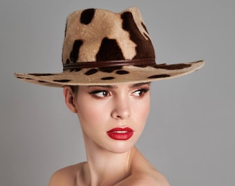 Indiana - Unisex Bespoke Handmade Melasine Felt Fedora, Cowboy Style, Qatar Goodwood Ladies Day,