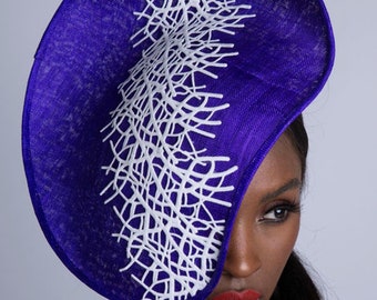 Violet - HandmadeCadbury Purple Sidesweep Fascinator ideal for Mother of the Bride, Racing events, weddings, Church