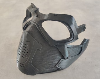 Masque de cosplay Winter Soldier - Masque facial imprimé en 3D pour le costume de Bucky Barnes, Halloween, fans de super-héros, très robuste, prenez le vôtre aujourd’hui