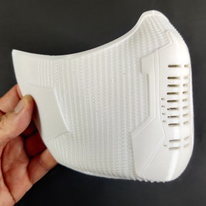 Winter Soldier Mask | 3D Printed Bucky Barnes Cosplay Mask | White PLA | Ready to Paint Cosplay Accessory for Bucky Barnes Fans