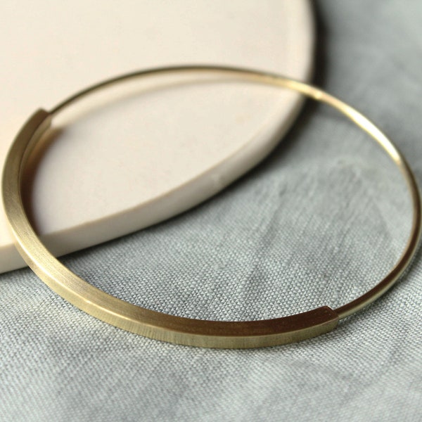 Minimal Messing Spinner Armreif: Handgemachter Schmuck Geschenk