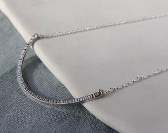 Silver necklace, silver pendant necklace, statement necklace, silver jewellery, textured silver jewellery, Handmade jewellery